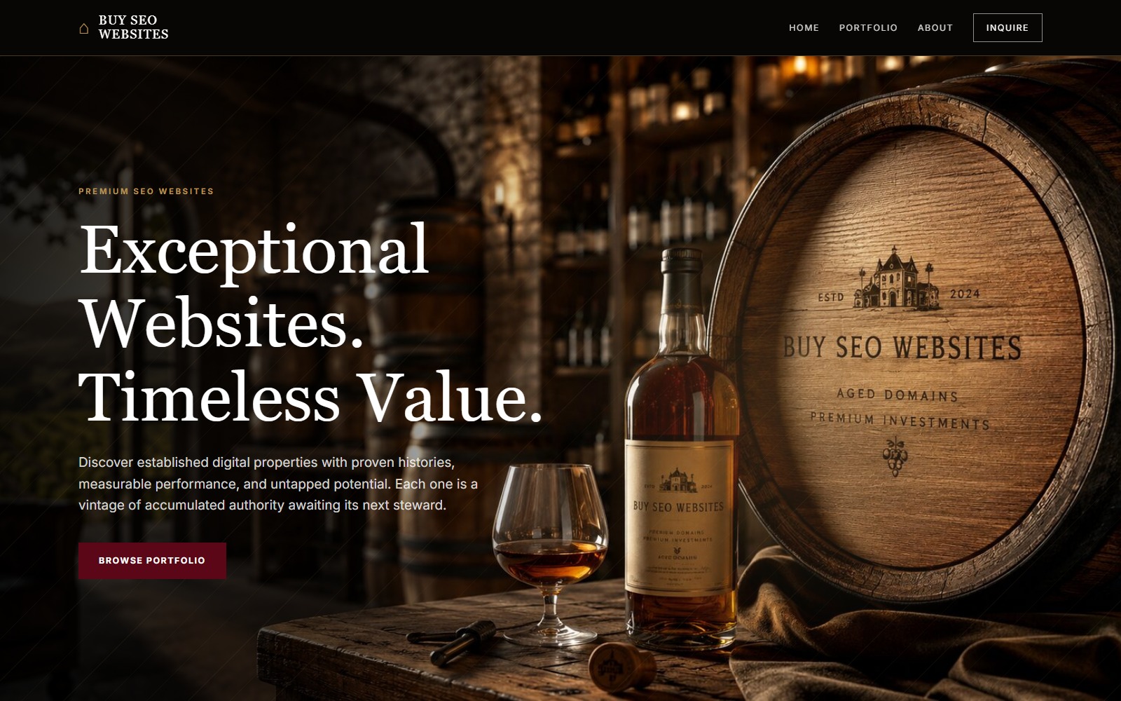 BuySEOWebsites.com website homepage snapshot
