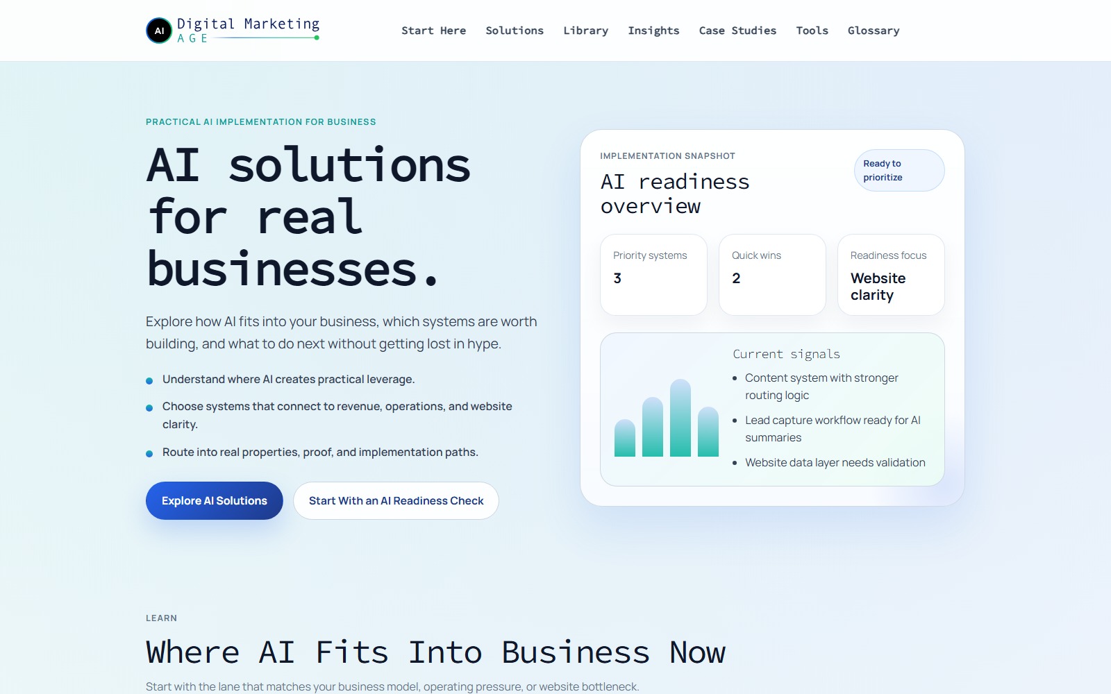 DigitalMarketingAge.com website homepage snapshot