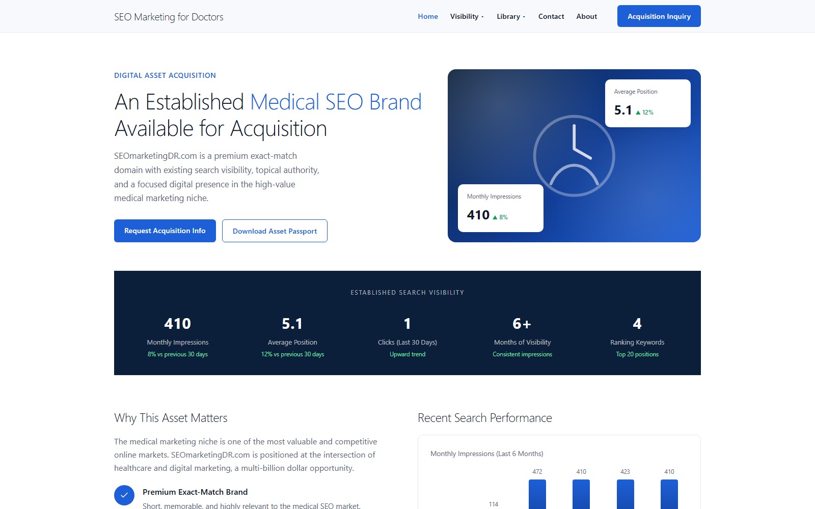 SEOMarketingDr.com website homepage snapshot